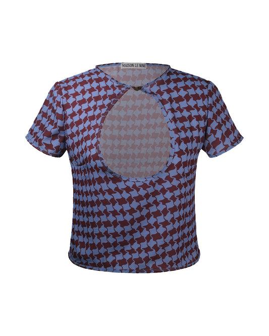 Miel Blouse Blue & Bordeaux