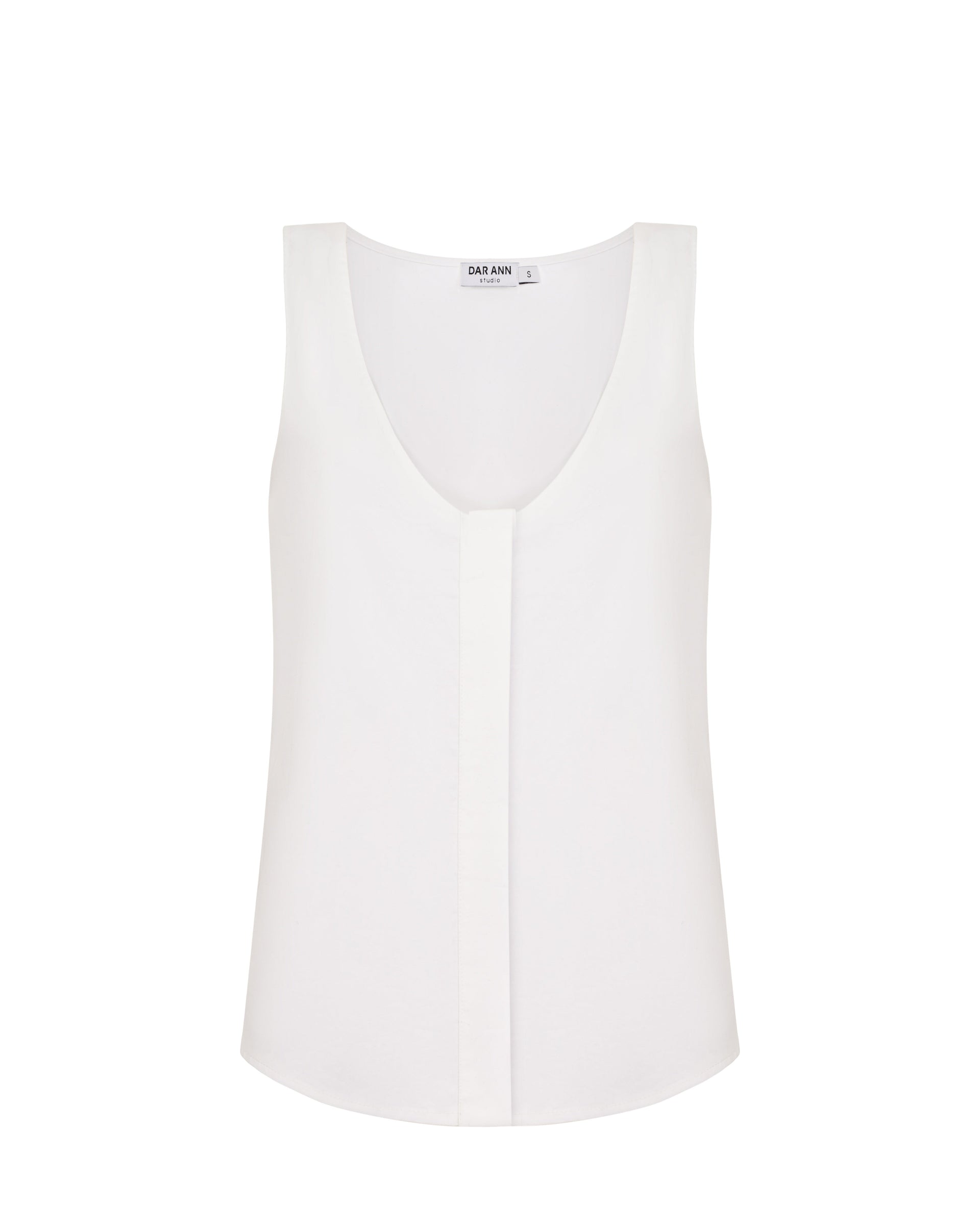 PAPER-CRISP Tank Top in White