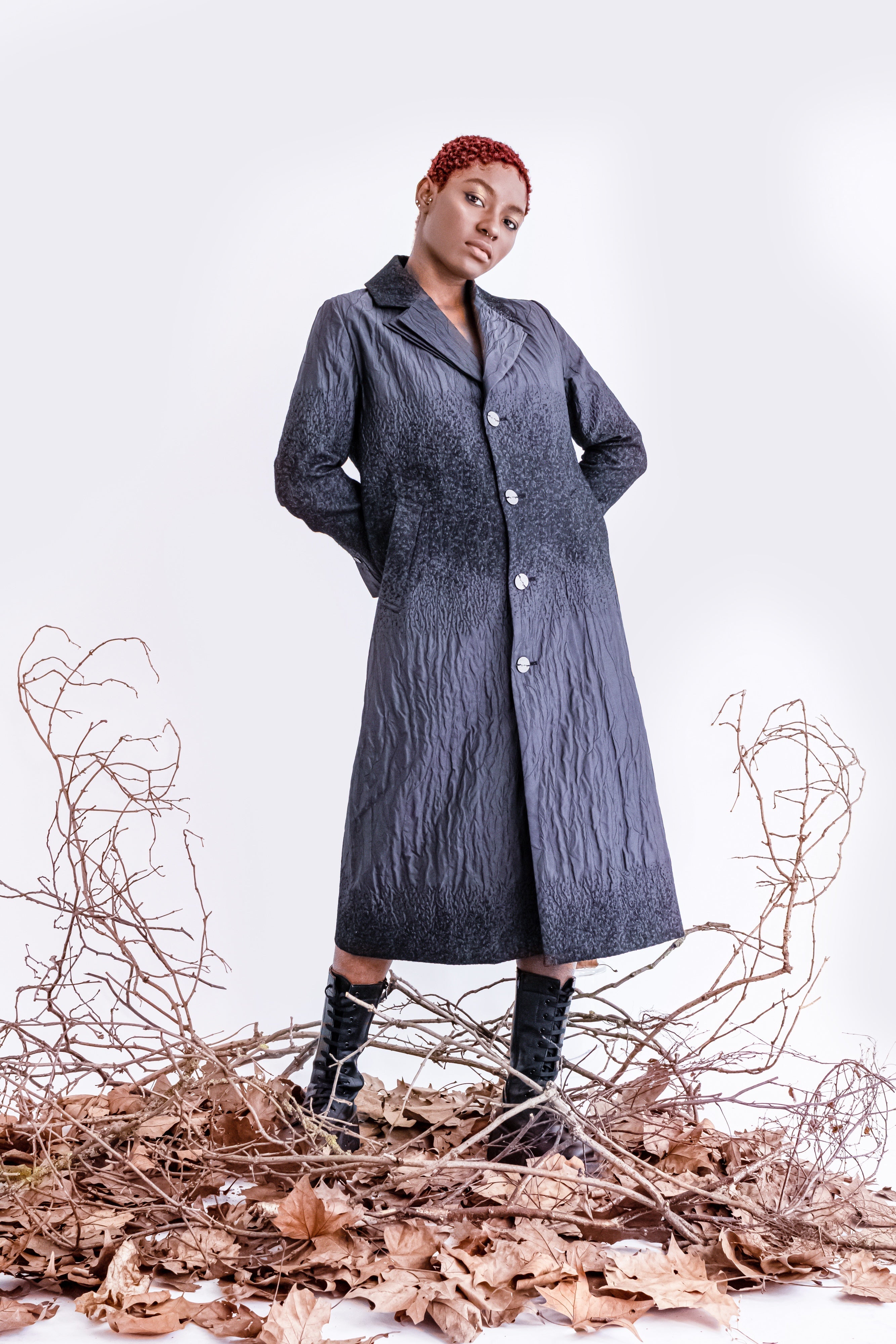 Chenchen Studio | A-Line Embroidered Long Jacket with Bespoke