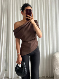 DRAPER TOP BROWN