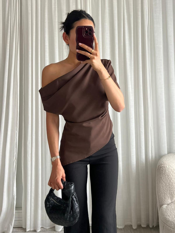 DRAPER TOP BROWN