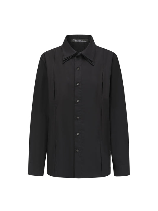 3-layer Oversize Shirt - Unisex Black