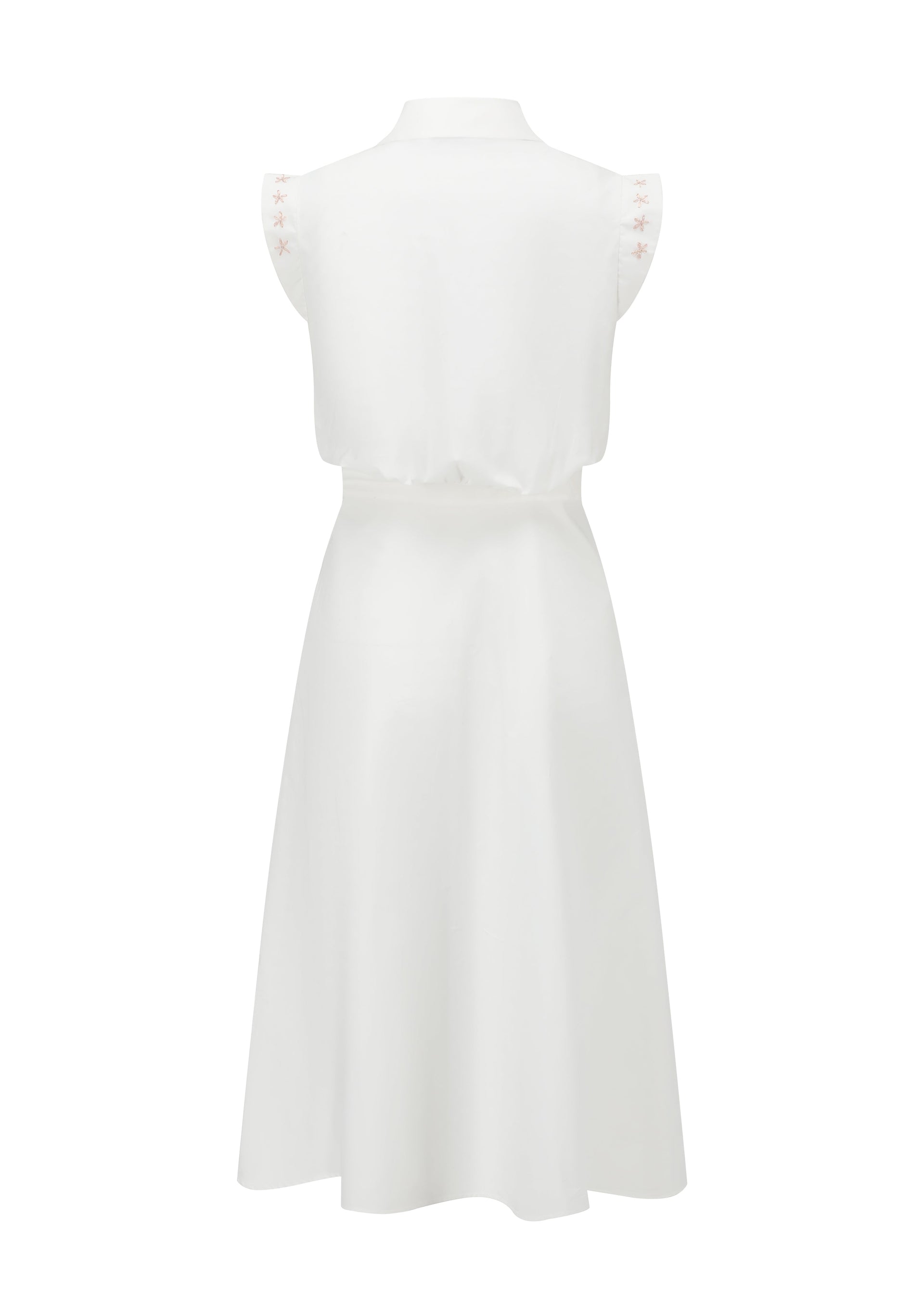 French Silk Ribbon Embroidery Shirt Dress