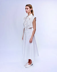 French Silk Ribbon Embroidery Shirt Dress