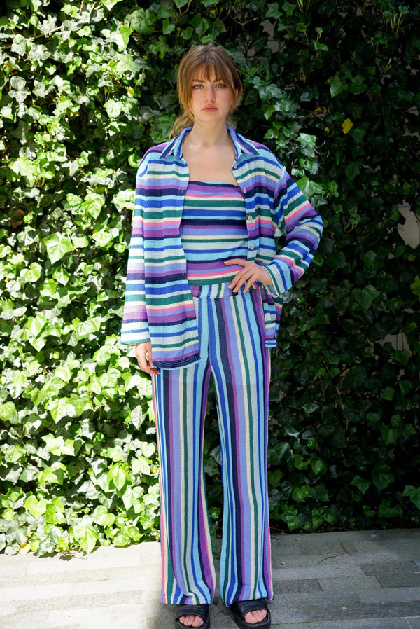 LISA BUTTON UP CROCHET SHIRT