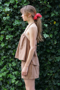 SUMMERTIME COTTON OPEN BACK TOP