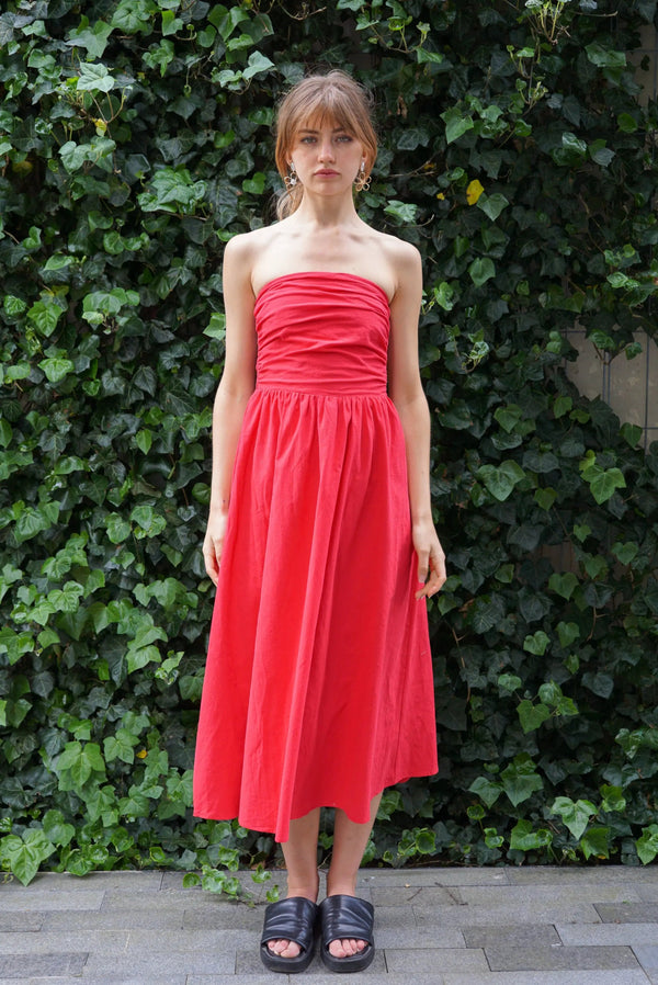 SUNSET COTTON MIDI DRESS