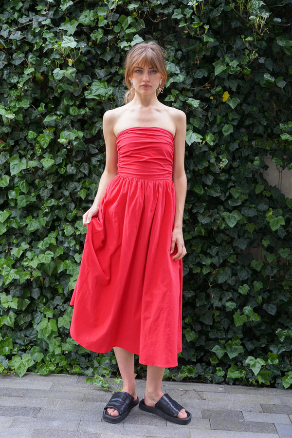 SUNSET COTTON MIDI DRESS