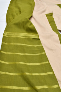 Este Trousers WITH OLIVE COTTON SAREE (M)