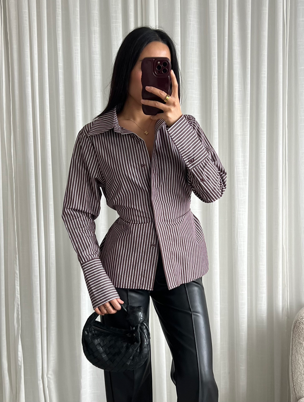 ELITE SHIRT BROWN STRIPES