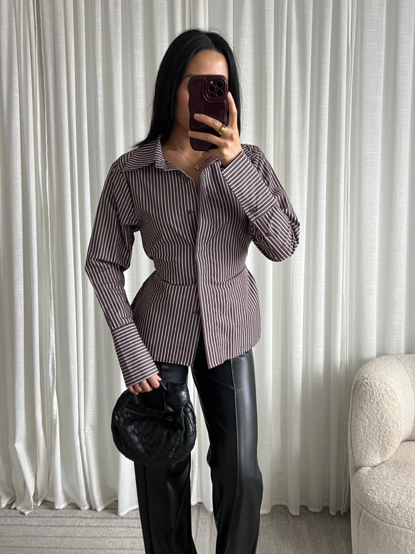 ELITE SHIRT BROWN STRIPES