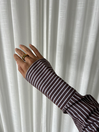 ELITE SHIRT BROWN STRIPES