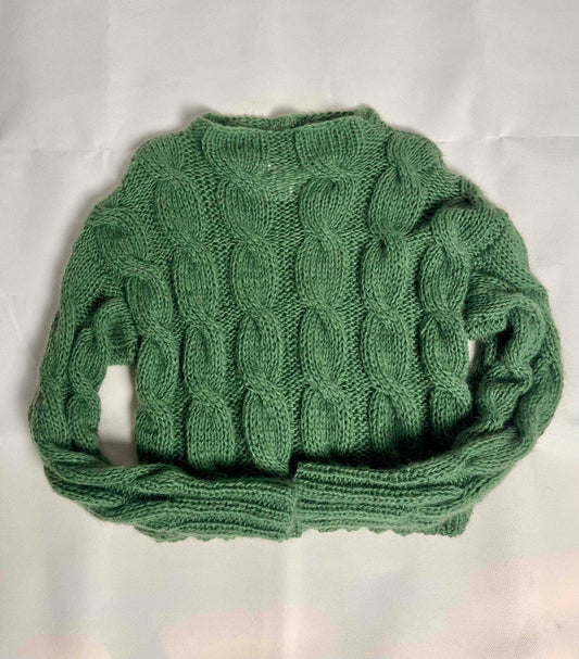 Handmade Merino and Mohair Cable Jumper