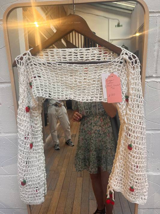 Organic Cotton Hand Crochet Top