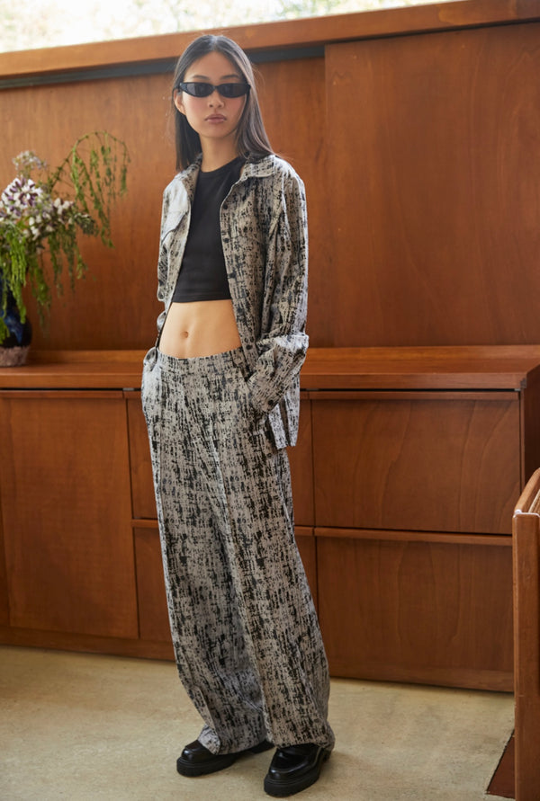 COLUMBIA SHIRT GREY DIGITAL PRINT