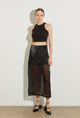 NOOR ORGANZA MAXI SKIRT WITH SHORTS LINING BLACK